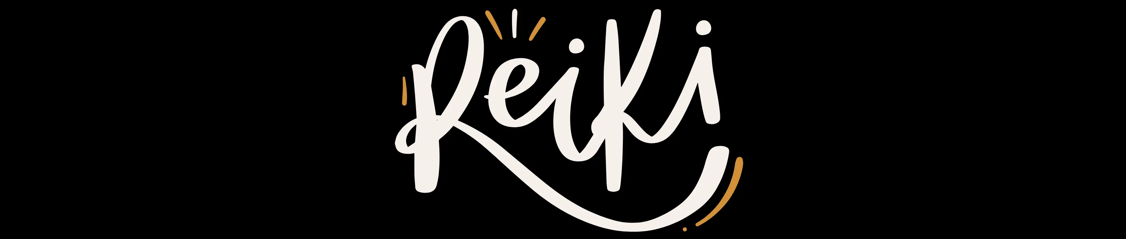 Bandeau noir avec texte Reiki